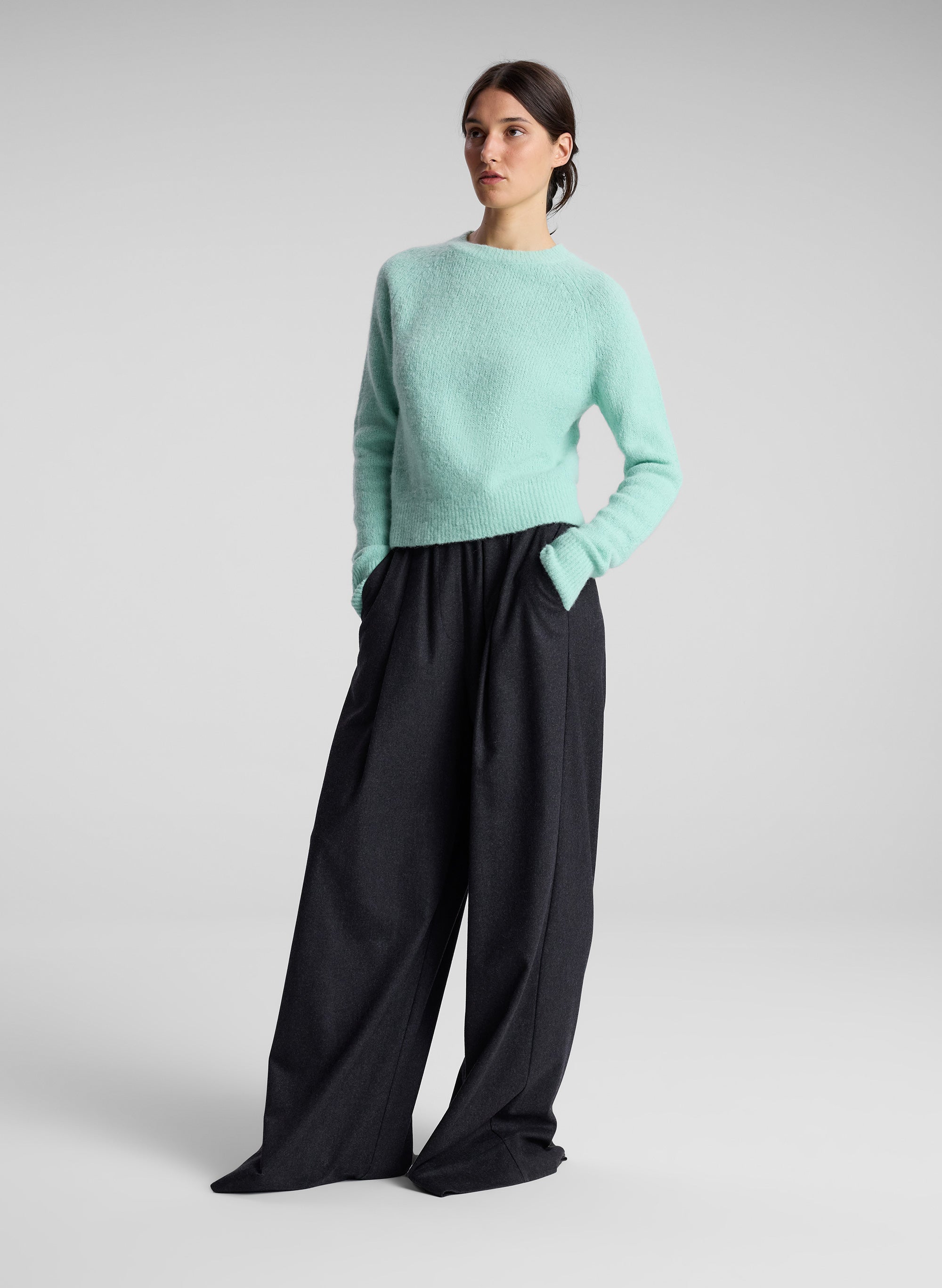 Frankie Wool Cashmere Crew Neck Sweater
